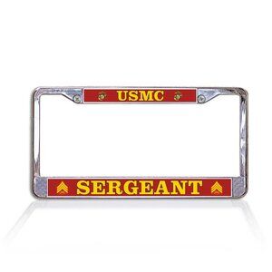 United States Marine Corps Sergeant Metal License Plate Frame (Licensed Product)